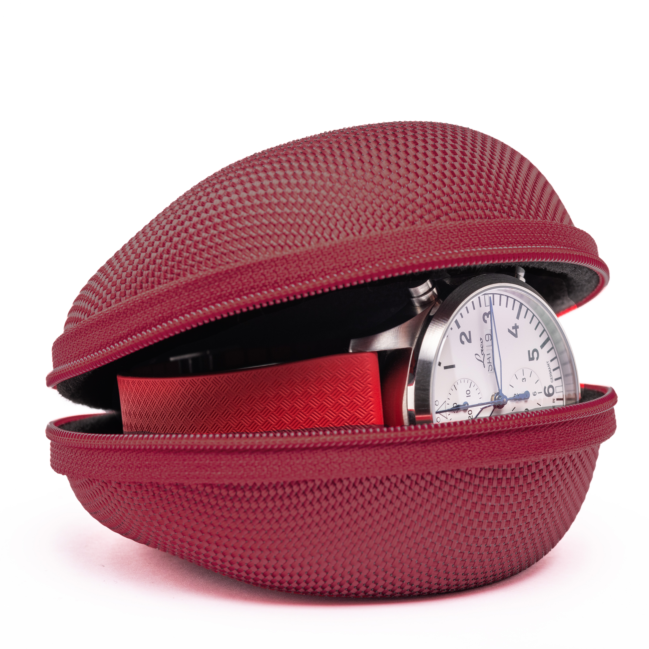 Single Watch Travel Case - Claret Red | Cased In Time