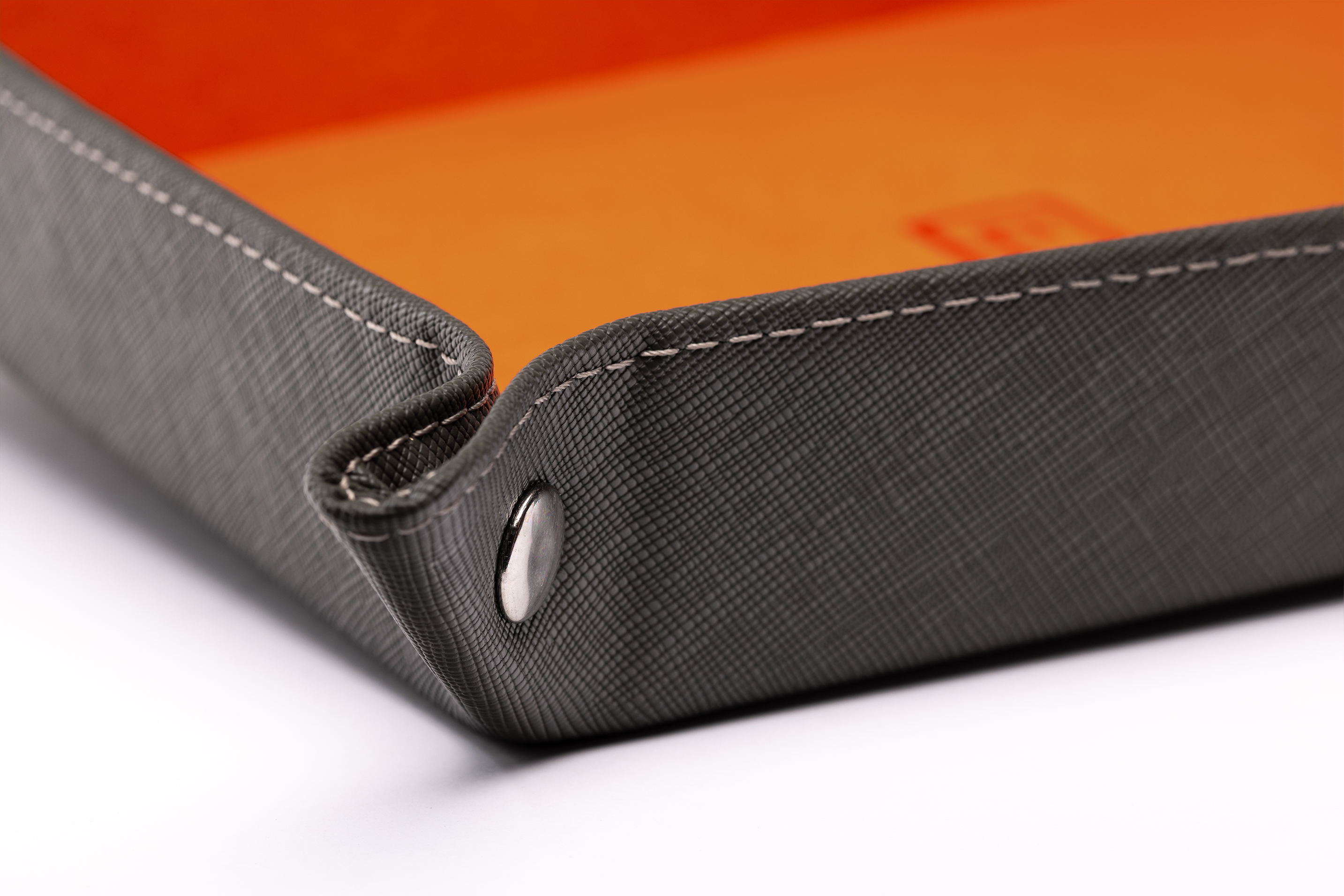 Best Saffiano Leather Valet Tray | Cased In Time Aerospace Orange