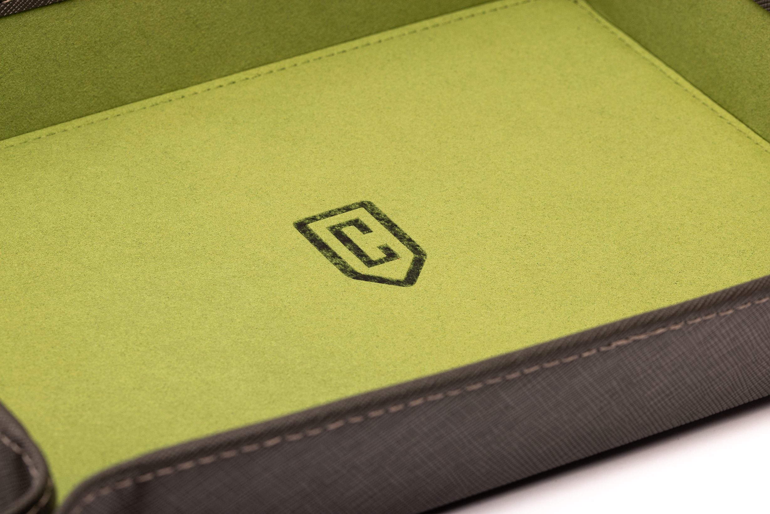 Best Saffiano Leather Valet Tray | Cased In Time Forest Green