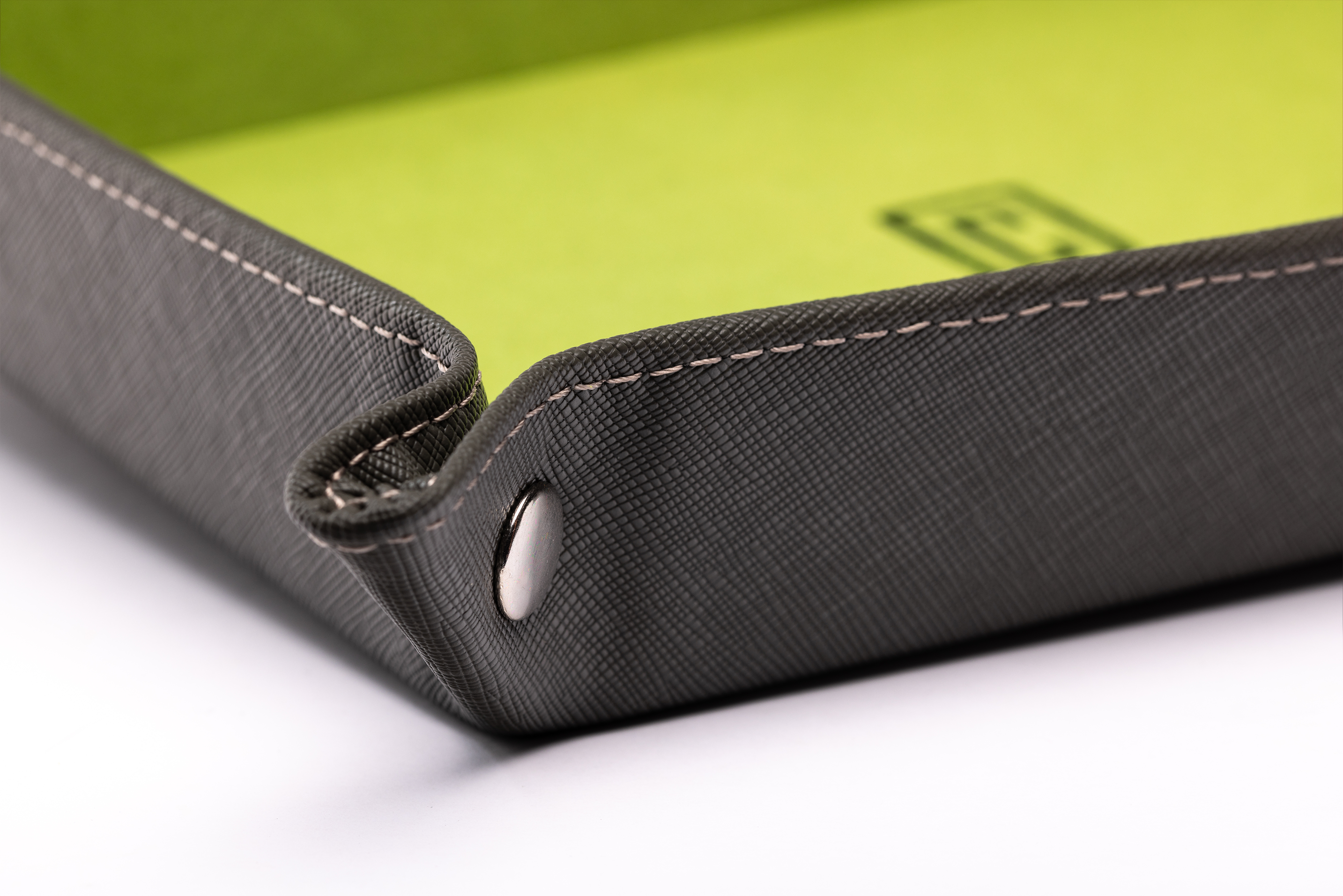 Best Saffiano Leather Valet Tray | Cased In Time Forest Green