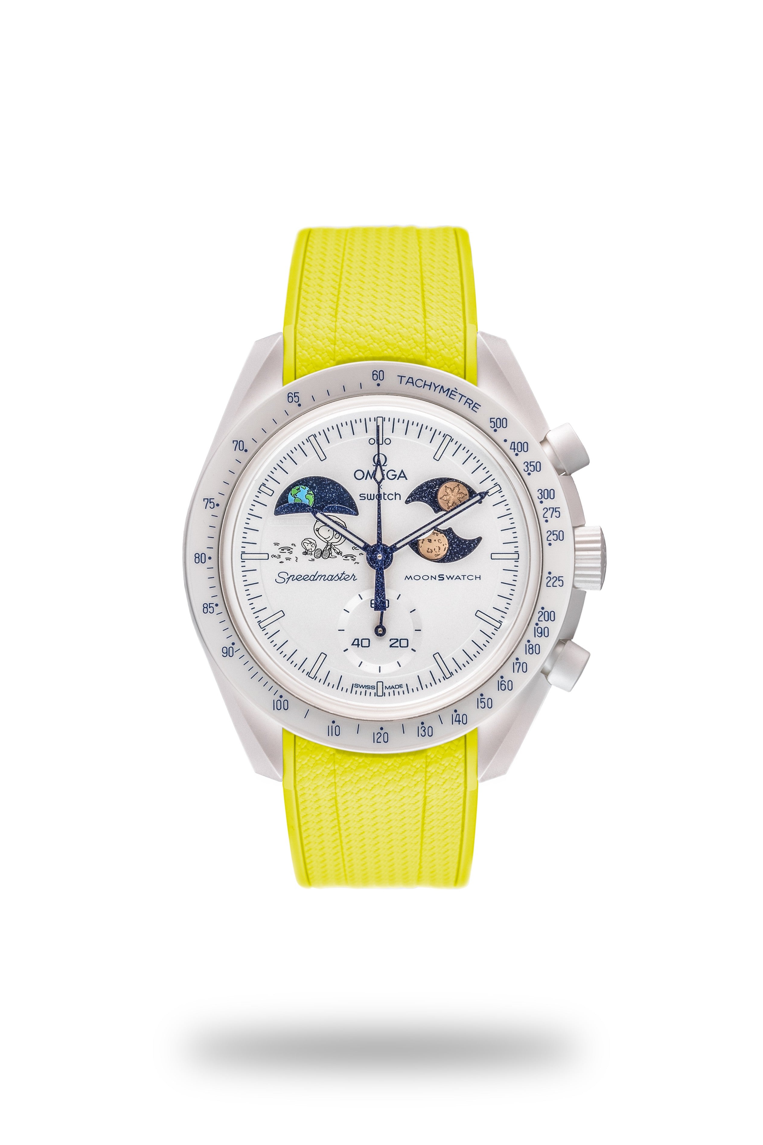 Omega Swatch Yellow Rubber Watch Strap