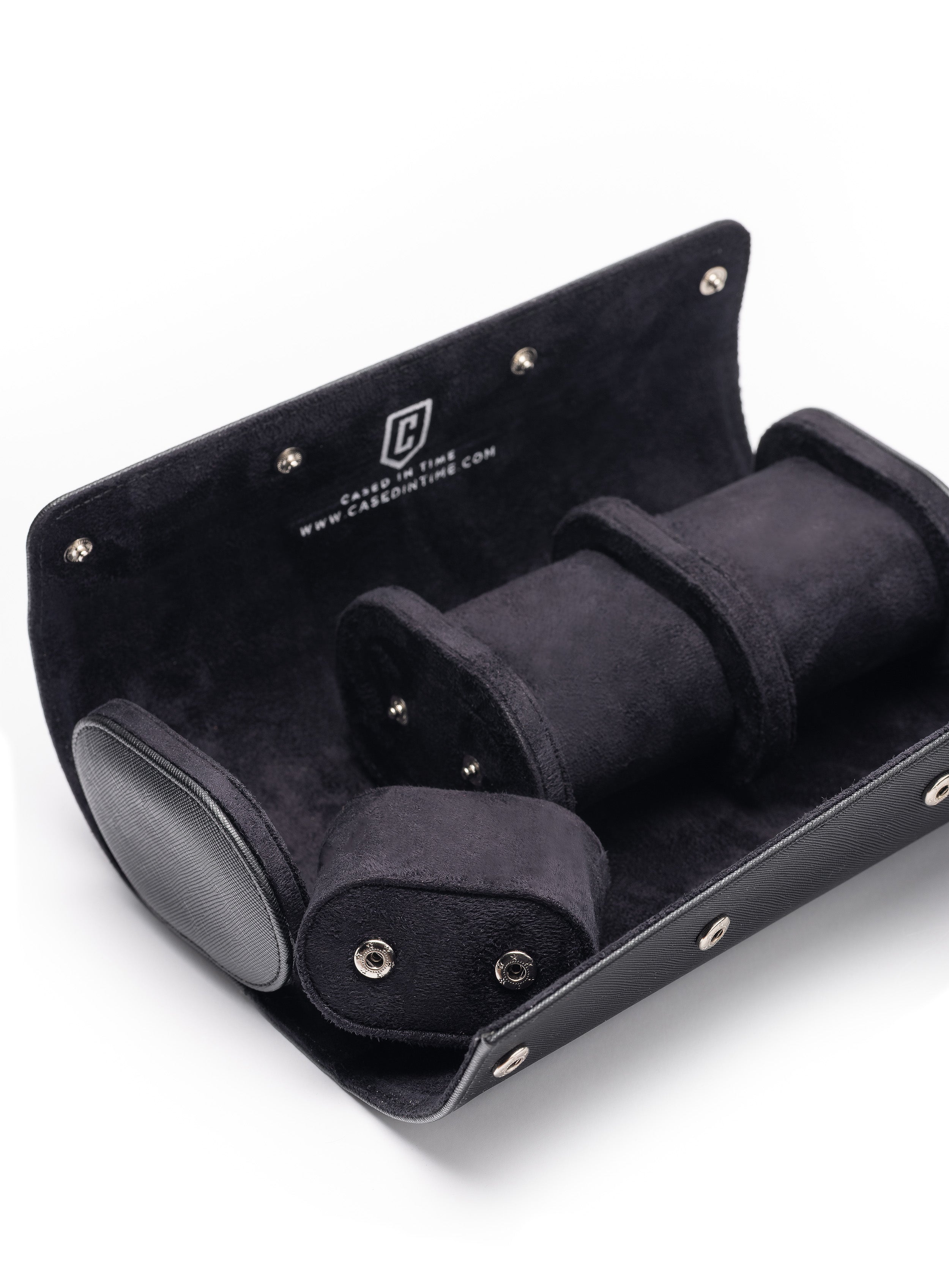 Cased in Time 3-Watch Roll Black Edition