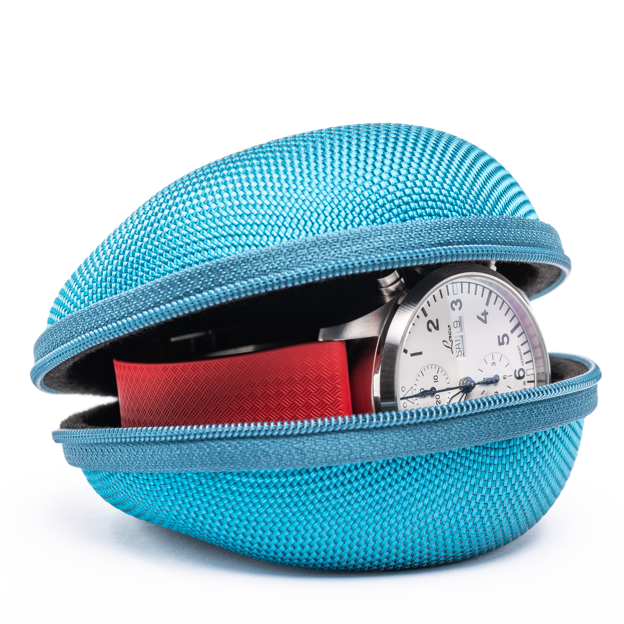 Secure Single Watch Travel Case - Sonic Blue