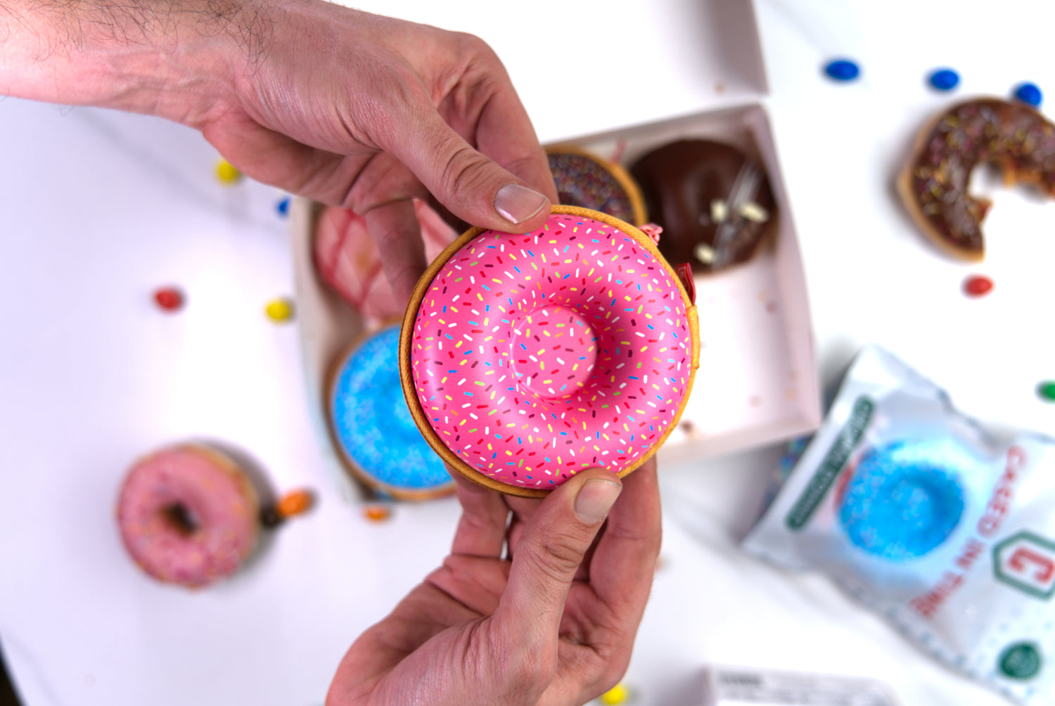 Cased In Time Original D'Ohnut strawberry Kreme single storage watch protection case donut