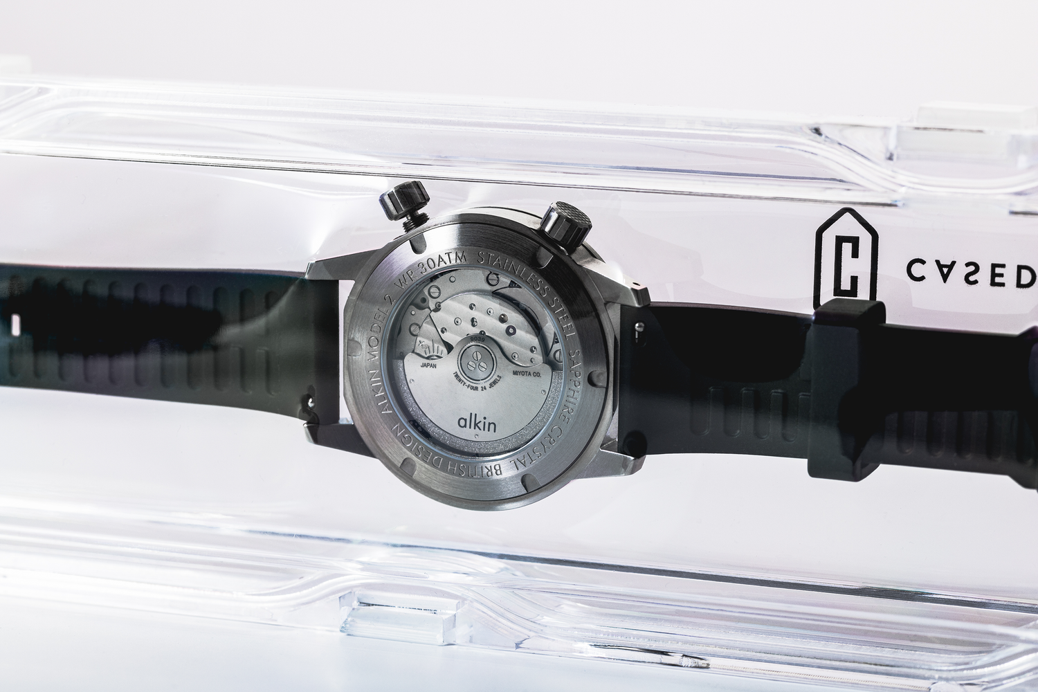 cased in time zero-g membrane watch box case stackable protection 