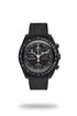 Black Rubber Watch Strap Omega Swatch 