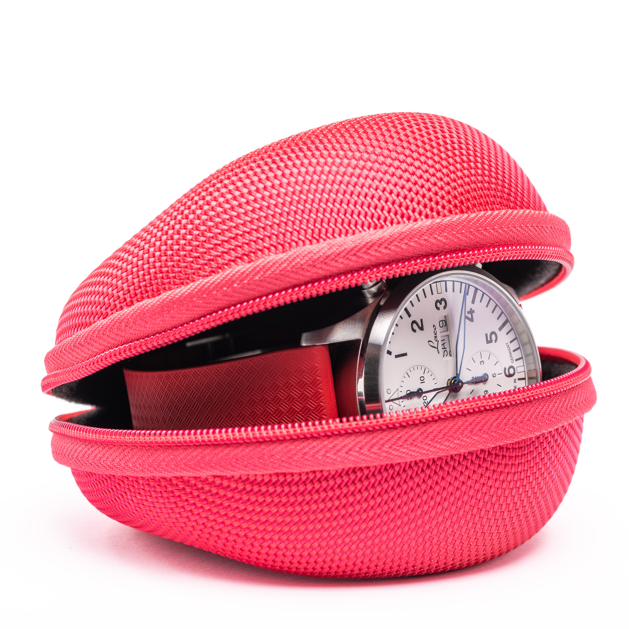 Cased In Time Secure Single Watch Travel Case - Miami Pink