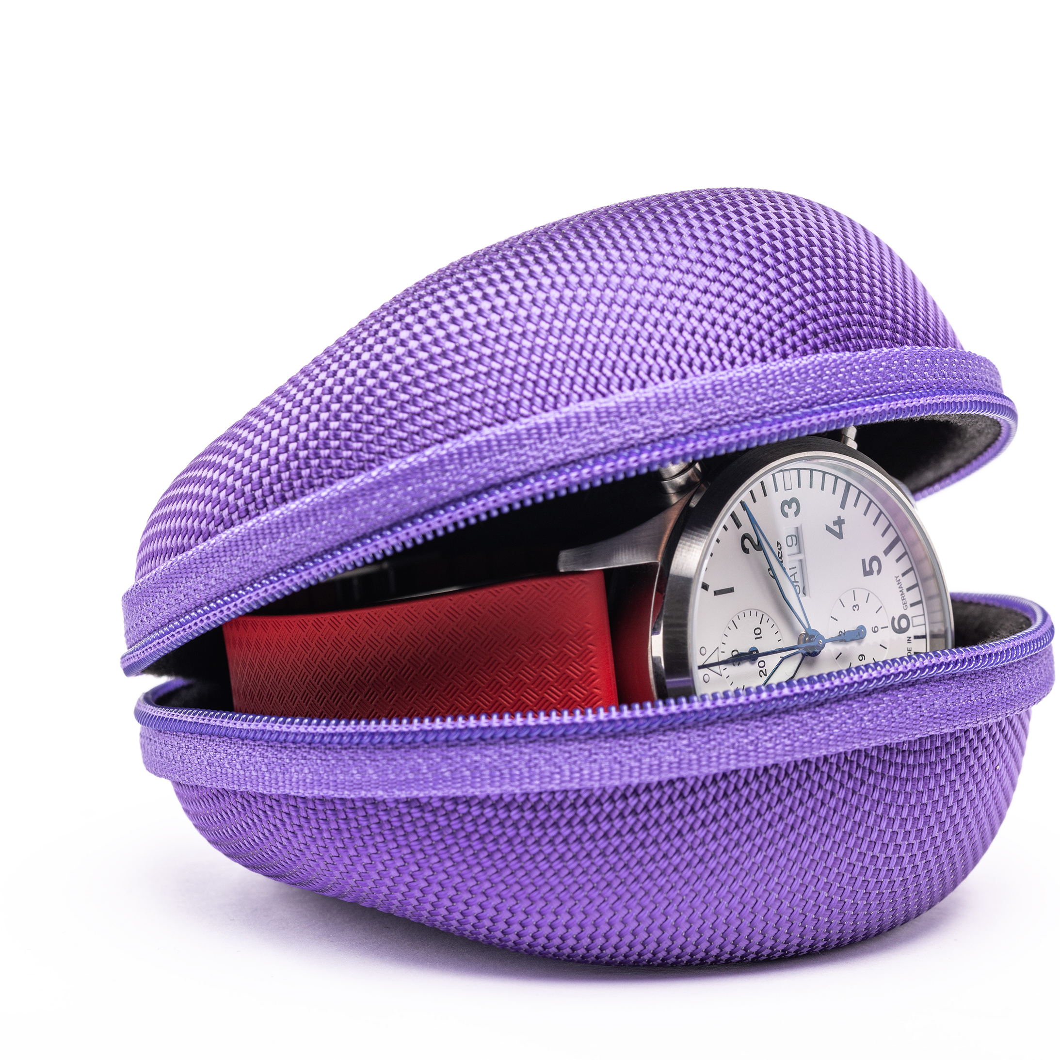 Cased In Time Secure Single Watch Travel Case - Purple Haze