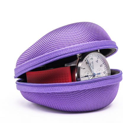 Cased In Time Secure Single Watch Travel Case - Purple Haze
