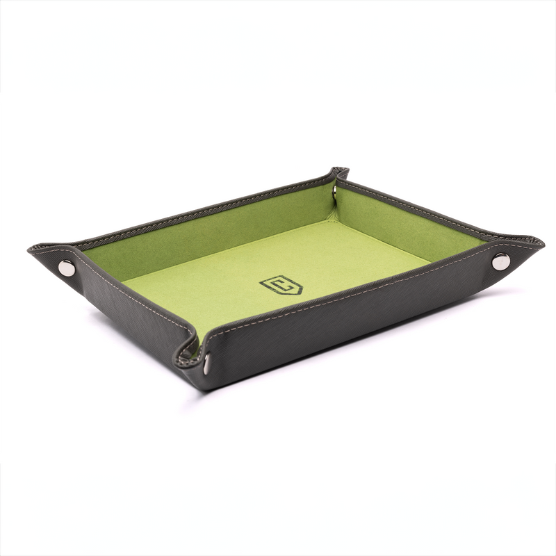 Best Saffiano Leather Valet Tray | Cased In Time Forest Green