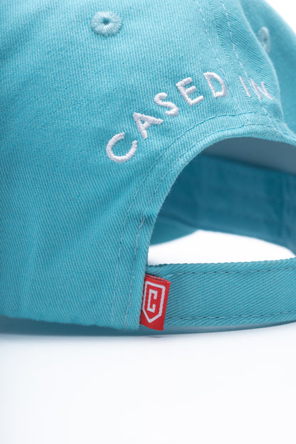 Cased In Time Cyan Blue Baseball Cap