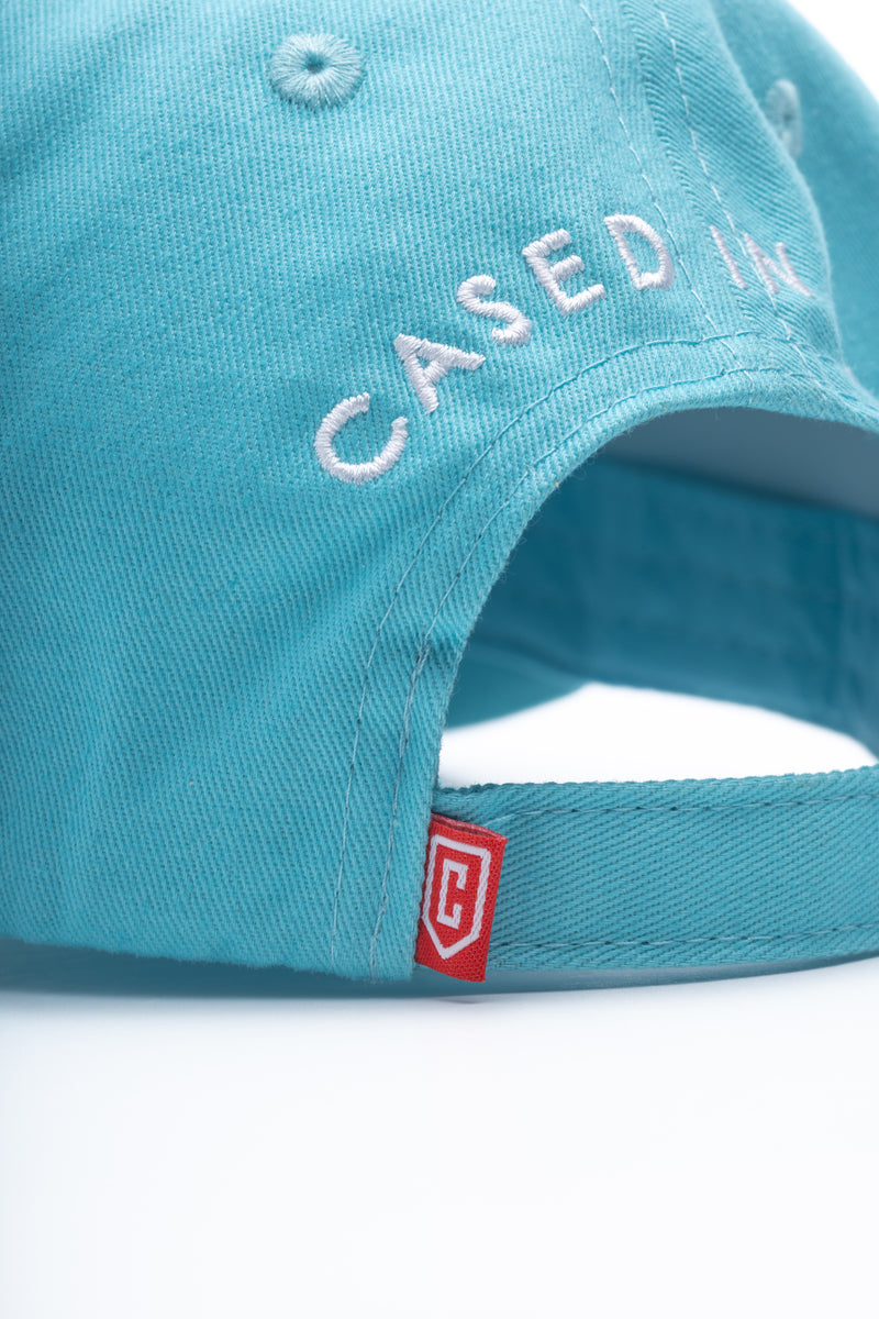 Cased In Time Cyan Blue Baseball Cap
