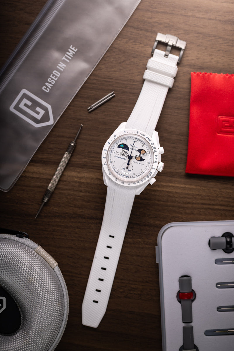 Omega Swatch White Rubber Strap