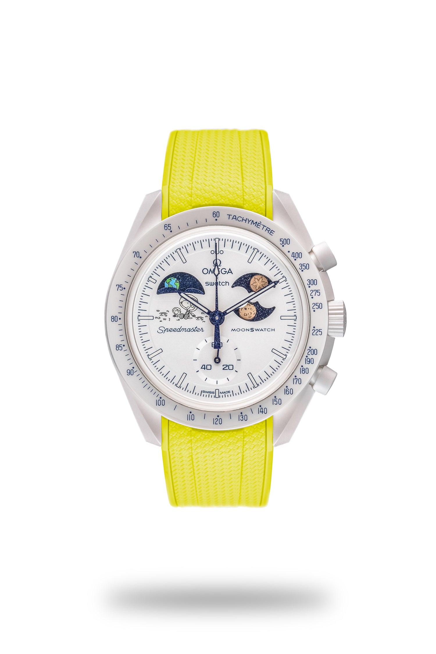 Omega Swatch Yellow Rubber Watch Strap