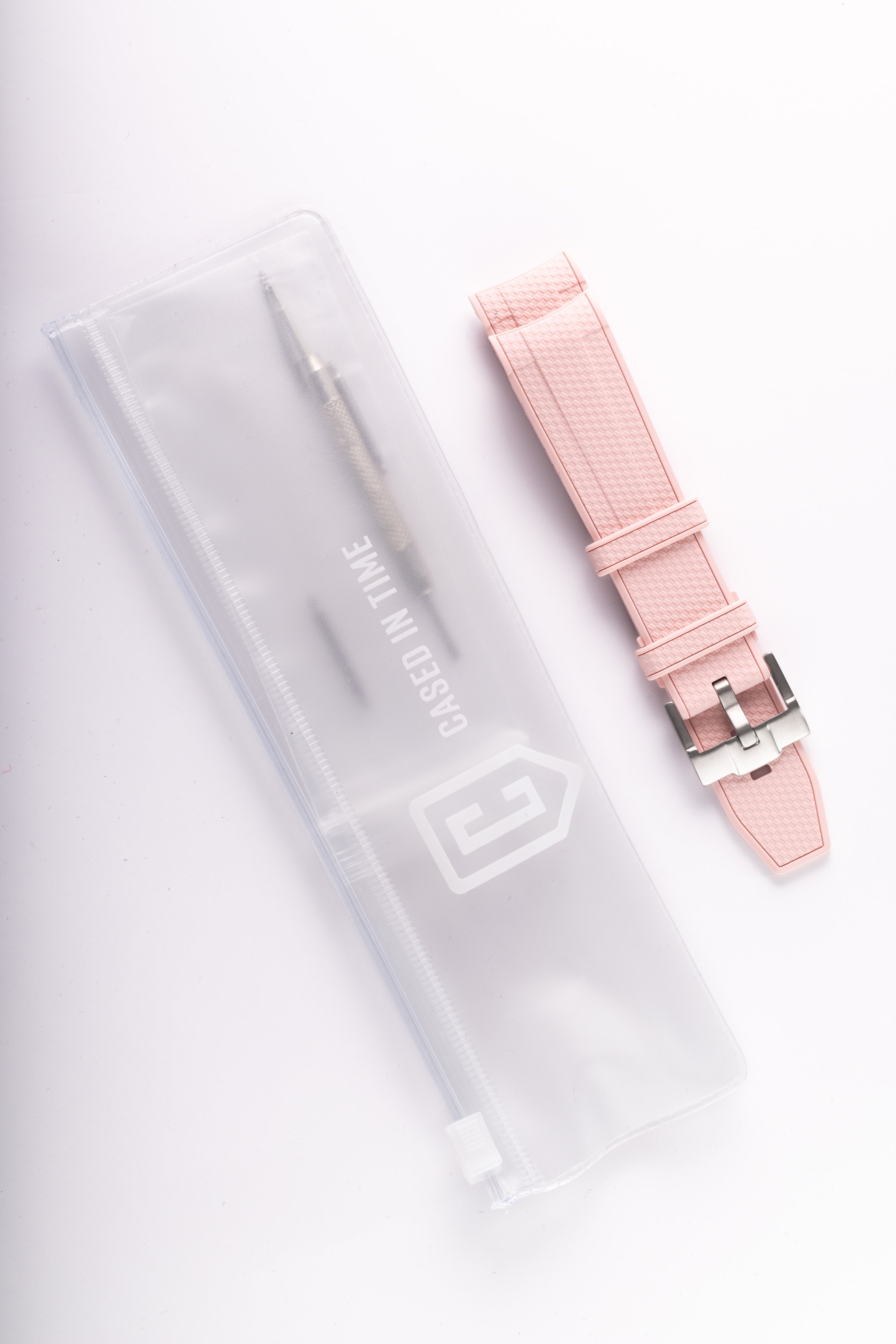 Pink Omega Swatch Rubber Straps