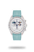 Teal Rubber Watch Strap Omega Swatch