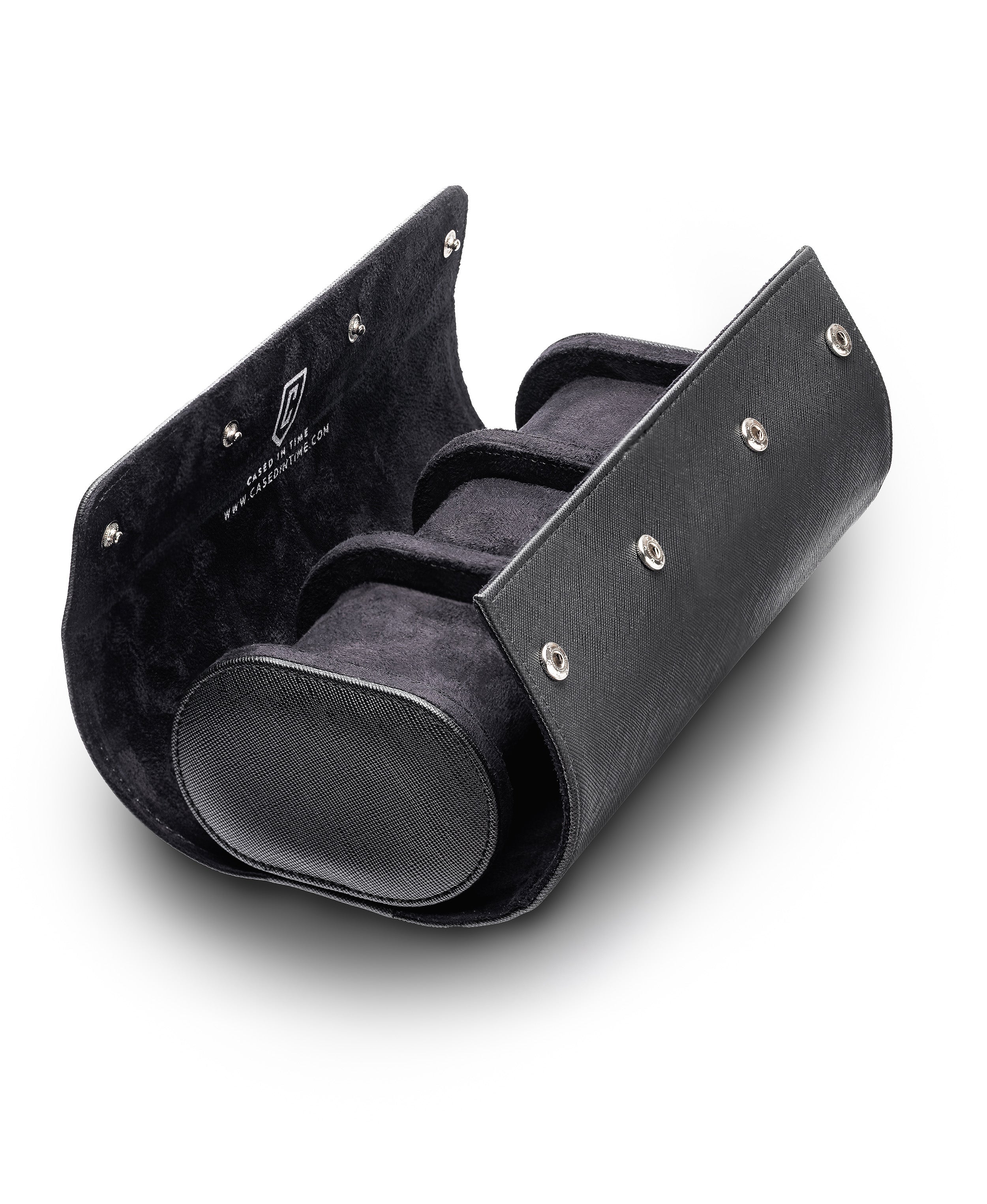 Cased in Time 3-Watch Roll Black Edition