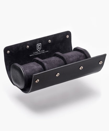 Cased in Time 3-Watch Roll Black Edition