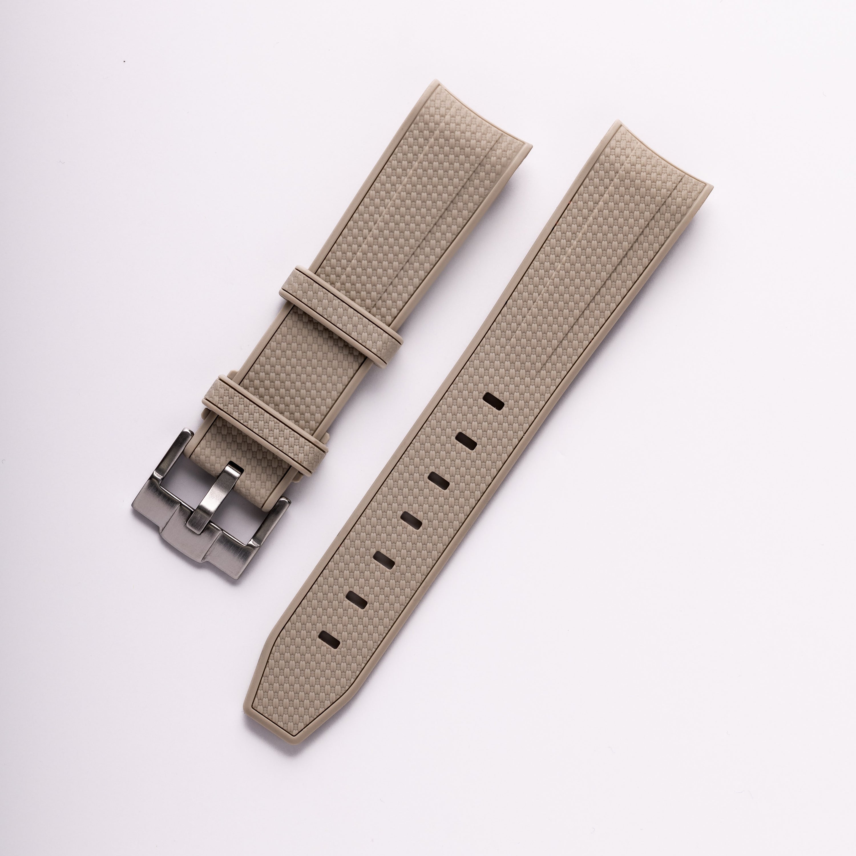 Rubber Watch Strap For Omega X Swatch Moonswatch Beige
