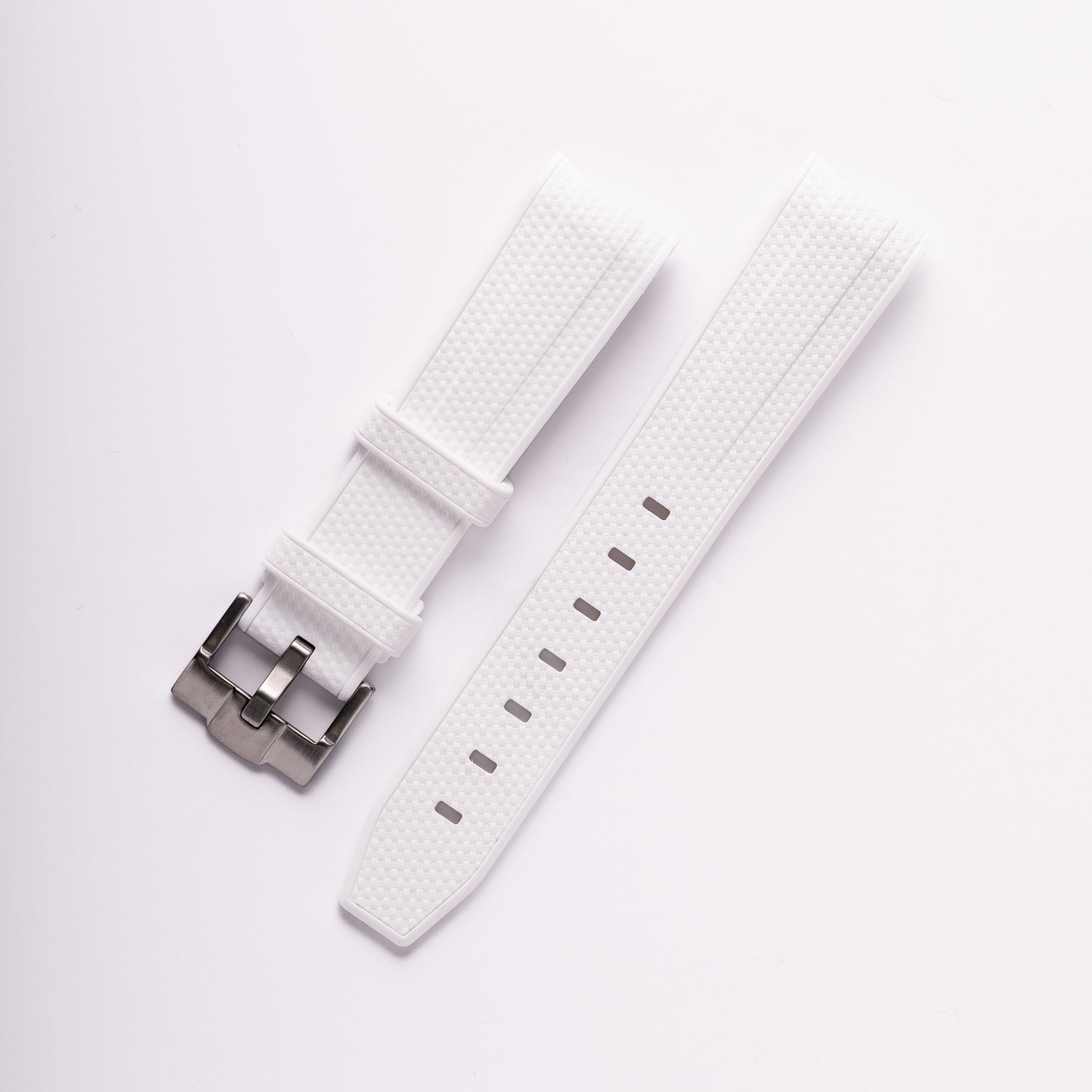White Omega Swatch Rubber Strap