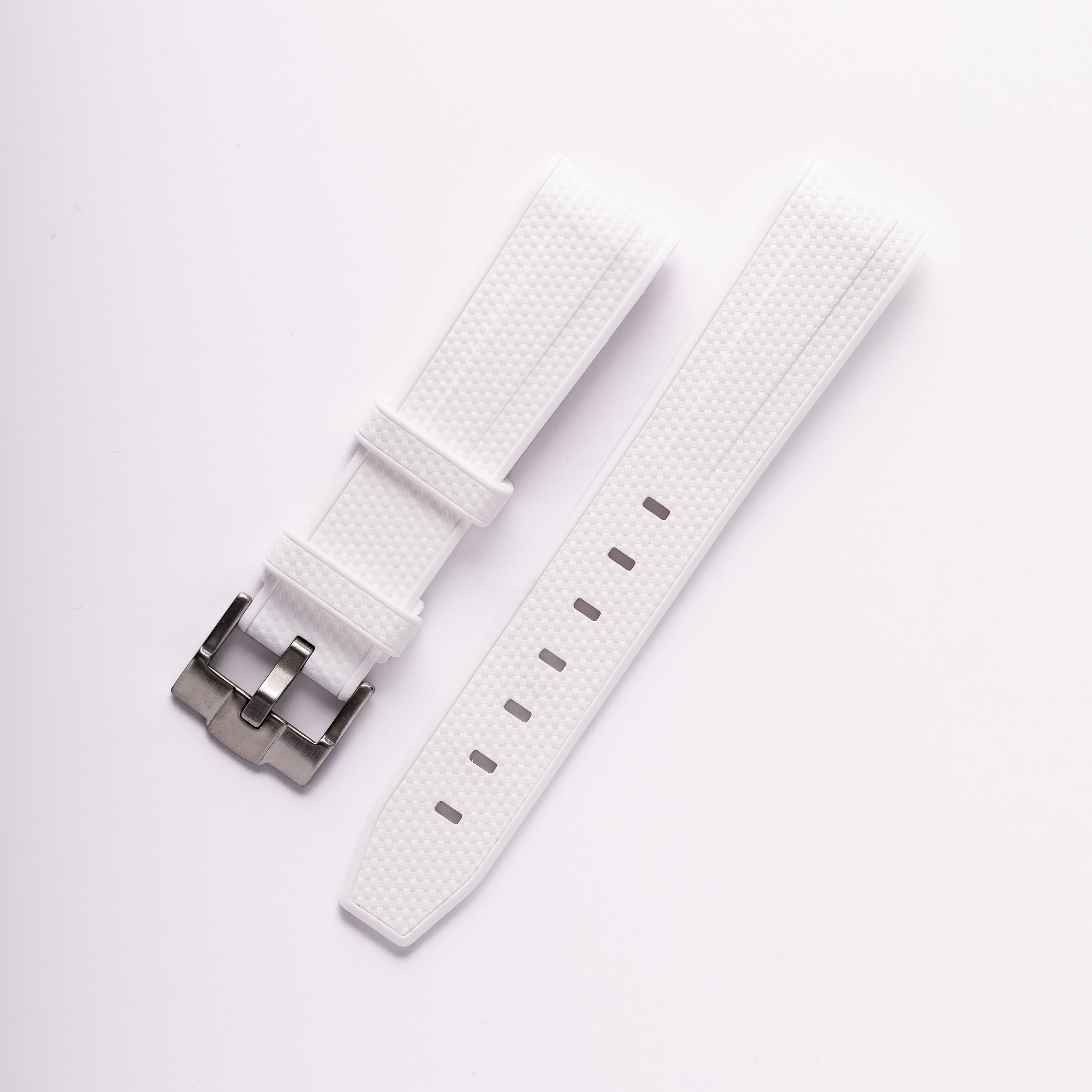 White Omega Swatch Rubber Strap