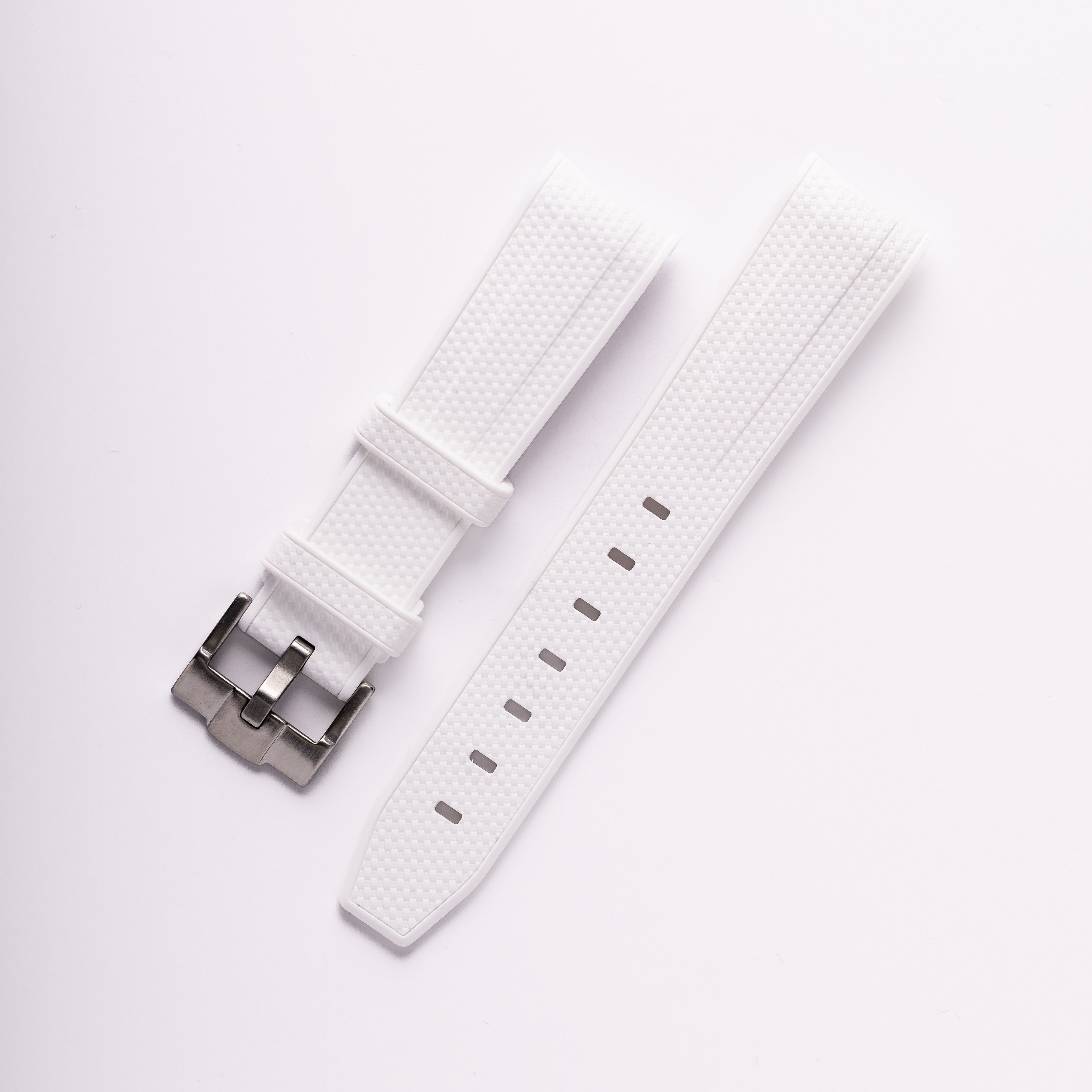 White Omega Swatch Rubber Strap