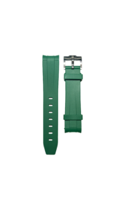 Cased In Time 20mm Green Rubber Watch Strap