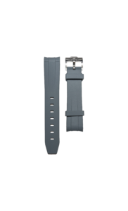 Cased In Time 20mm Grey Rubber Watch Strap