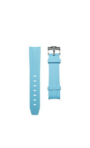 Cased In Time 20mm Miami Blue Rubber Watch Strap